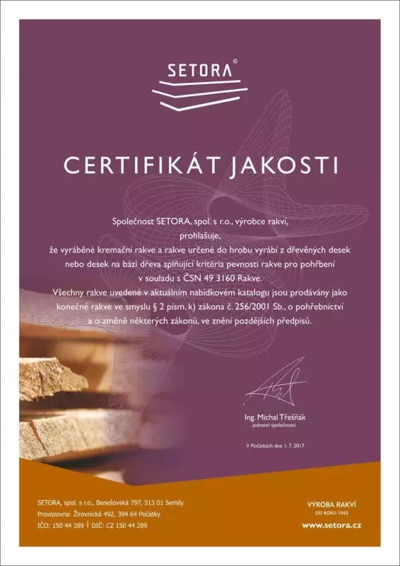 Certifikáty a ocenění